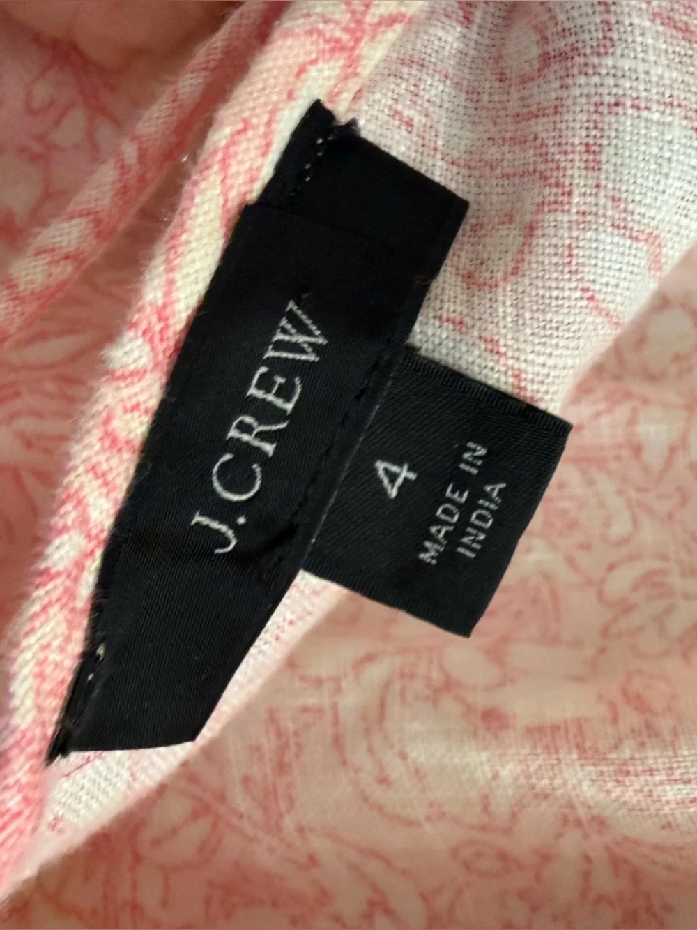 J Crew V-back Linen Top Blouse in Tossed Floral Size 4